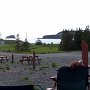 <p align=left>vue de notre emplacement de camping à Twillingate